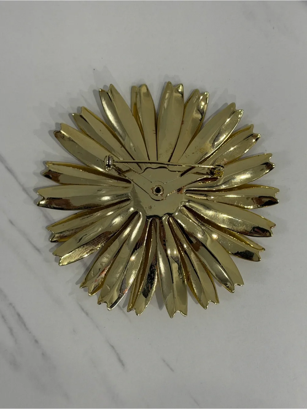 Vintage Gold Floral Statement Brooch